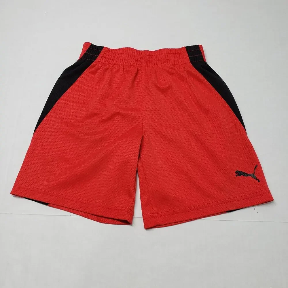 Puma 2-Piece Logo Tee & Shorts Set Boys 5 Red Outfit Casual Sportswear Athletic - Picture 5 of 16